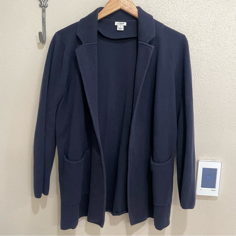 J. Crew Sophie Cotton Open Front Sweater Blazer